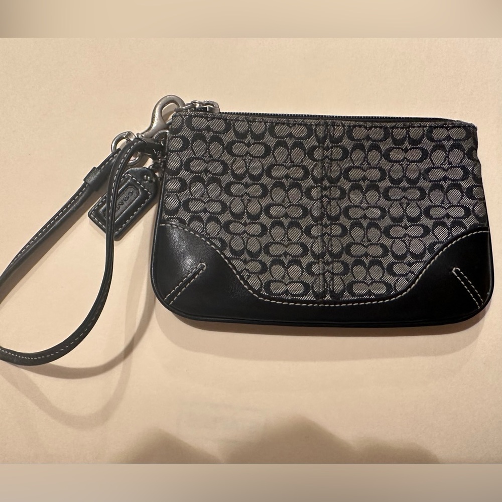 Coach zip top wristlet